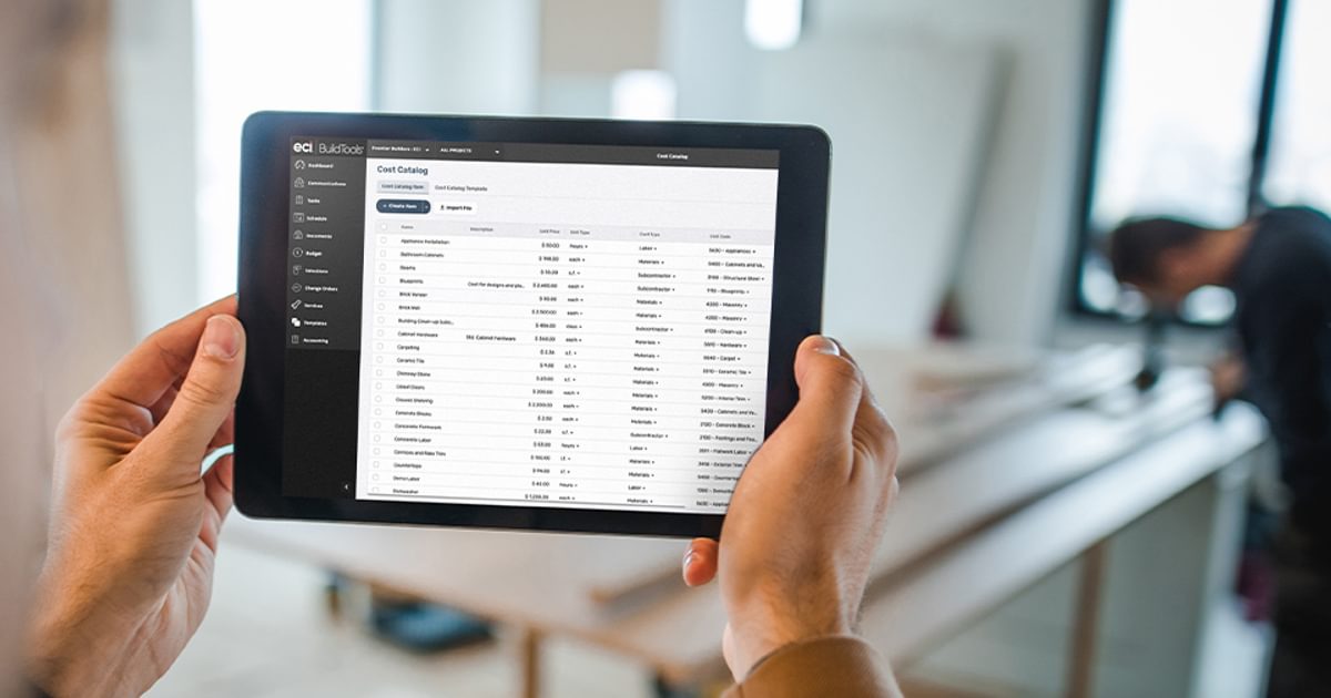 BuildTools Cost Catalog Software for Custom Home Builders